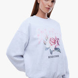 ENA PELLY - Ena Pelly Rose Sweatshirt - White Marle