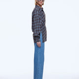ENA PELLY - Bobby Check Shirt - Brown / Blue Check