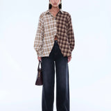 ENA PELLY - Bobby Check Shirt - Brown Check