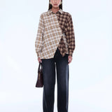 ENA PELLY - Bobby Check Shirt - Brown Check