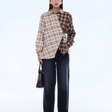 ENA PELLY - Bobby Check Shirt - Brown Check