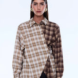 ENA PELLY - Bobby Check Shirt - Brown Check