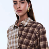 ENA PELLY - Bobby Check Shirt - Brown Check