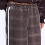 ENA PELLY - Myla Wide Leg Pant - Burgundy Check