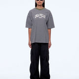 ENA PELLY - Maeve Relaxed Tee - Green Multi Stripe
