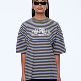 ENA PELLY - Maeve Relaxed Tee - Green Multi Stripe