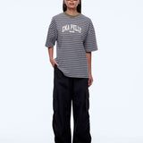 ENA PELLY - Maeve Relaxed Tee - Green Multi Stripe