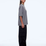ENA PELLY - Maeve Relaxed Tee - Green Multi Stripe