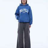 ENA PELLY - Varsity Hoodie - Washed Indigo