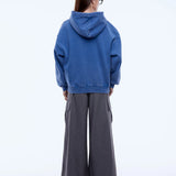 ENA PELLY - Varsity Hoodie - Washed Indigo