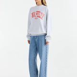ENA PELLY - Collegiate Sweatshirt - White Marle / Red