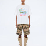 ENA PELLY - Riviera Watercolour Tee -  Vintage White