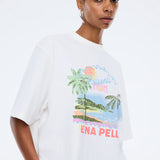 ENA PELLY - Riviera Watercolour Tee -  Vintage White