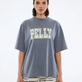 ENA PELLY - Pelly World Tour Tee - Washed Grey