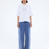ENA PELLY - Rhinestone Logo Tee - White