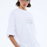 ENA PELLY - Rhinestone Logo Tee - White