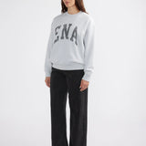 ENA PELLY - Lilly Oversized Sweater Collegiate - Mid Grey Marle