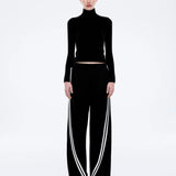 ENA PELLY - Valentina Stripe Pant - Black / Off White