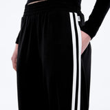 ENA PELLY - Valentina Stripe Pant - Black / Off White