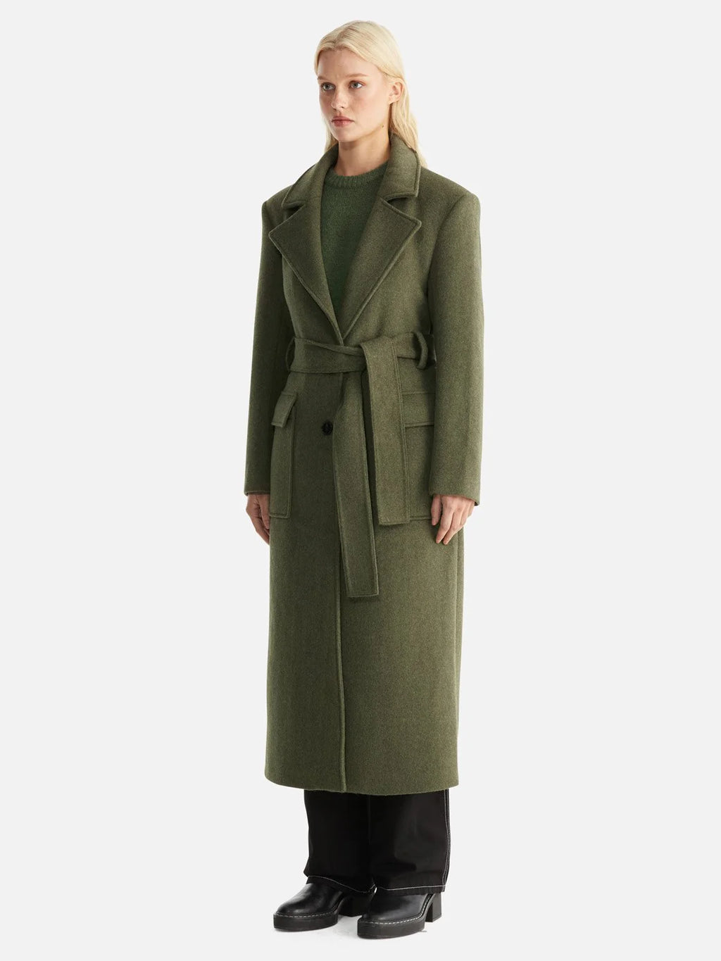 ENA PELLY - Madison Wool Coat - Forest