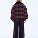 ENA PELLY - Winnie Qtr Zip - Burgundy Check