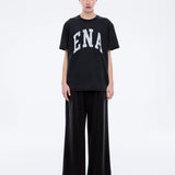 ENA PELLY - Jessie Oversized Collegiate Tee - Vintage Black