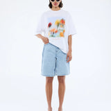 ENA PELLY - Blurred Daisy Frame - White
