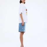 ENA PELLY - Blurred Daisy Frame - White