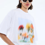 ENA PELLY - Blurred Daisy Frame - White
