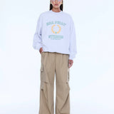 ENA PELLY - Mila Oversized Sweater - White Marle