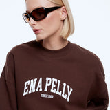 ENA PELLY - Mila Oversized Sweater - Chocolate