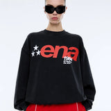 ENA PELLY - Star Sweatshirt - Washed Charcoal