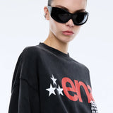 ENA PELLY - Star Sweatshirt - Washed Charcoal