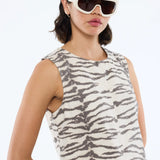 ENA PELLY - Tilly Denim Dress - Tiger Print