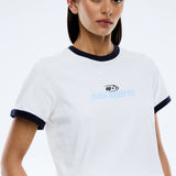 ENA PELLY - Relaxed Ena Sports Baby Tee - Vintage White