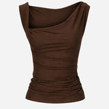 DOMINIQUE HEALY - Nevermind Singlet - Espresso
