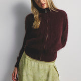 WORLD OF NOMADS - Felix Zip Cardigan - Aubergine