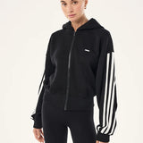 P.E NATION - Flip Size Zip Thru Hoodie - Black