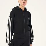 P.E NATION - Flip Size Zip Thru Hoodie - Black