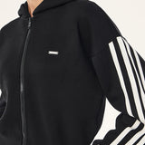 P.E NATION - Flip Size Zip Thru Hoodie - Black