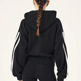 P.E NATION - Flip Size Zip Thru Hoodie - Black