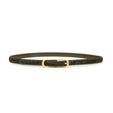 SANCIA - The Aya Belt - Olive Croc