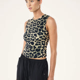 P.E NATION - Foundation Muscle Tank - Leopard Print