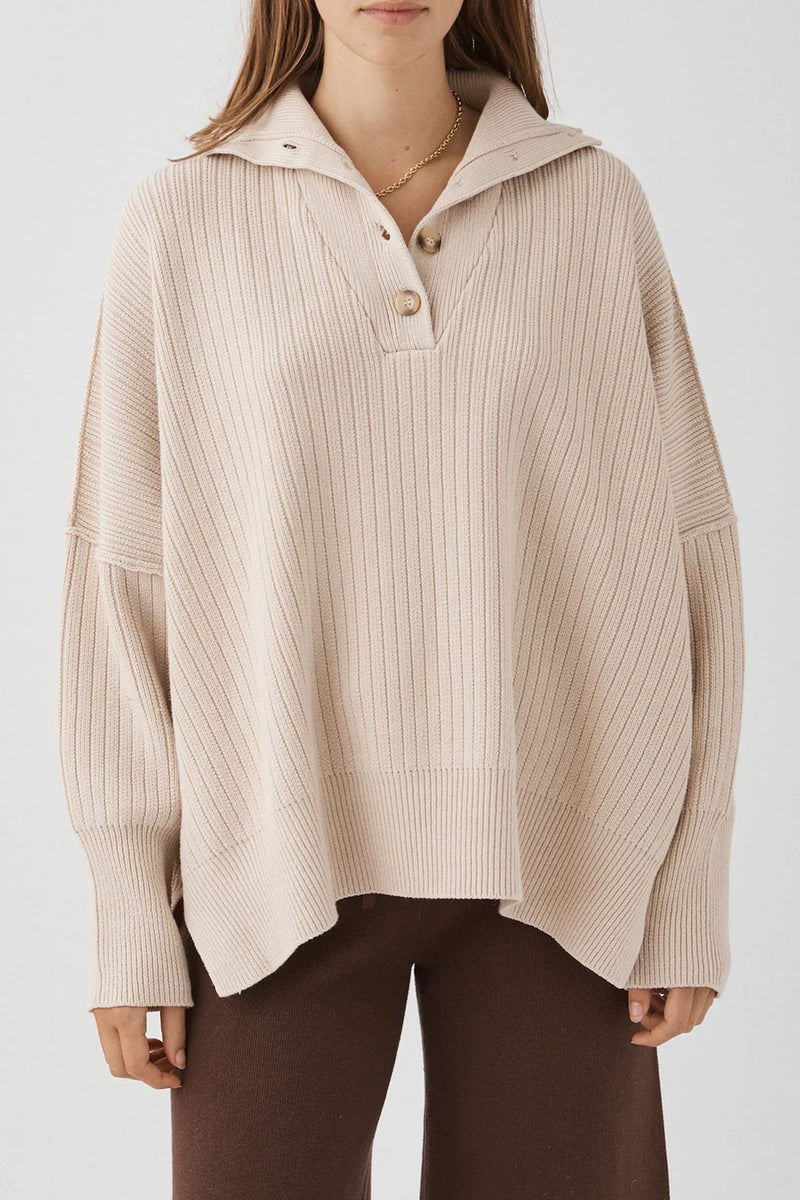 ARCAA - Margo Button Up Sweater - Sand