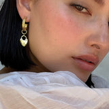 MOUNTAIN & MOON - Heart Mini Hoops