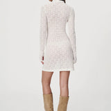 ROWIE - Galo Flower Lace Mini Dress - Creme
