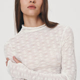 ROWIE - Galo Flower Lace Top - Creme