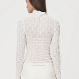 ROWIE - Galo Flower Lace Top - Creme