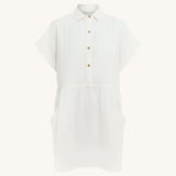 ROWIE - Gina Linen Mini Dress - Bone