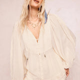 SPELL - Ines Boho Blouse - Light Sand
